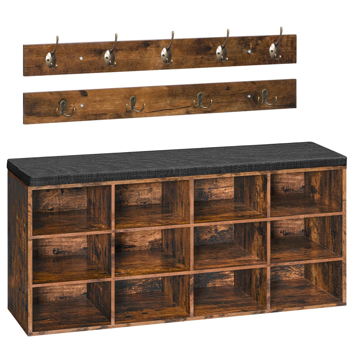 HOOBRO Shoe Storage Bench with Cushion, 39.4" L Entr | Home Organizati - Image 1