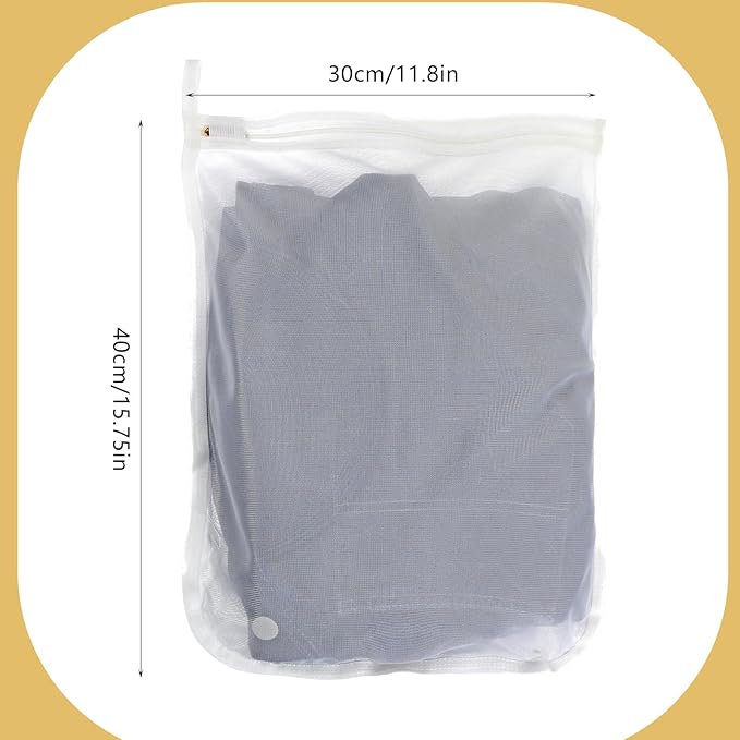 3 Pack Mesh Wash Bag Travel Storage Organize Bag, Honeycomb Mesh Laundry Bags for Delicates, Durable Versatile Clothing Washing Bags for Laundry, Travel, Storage (12''× 16'')