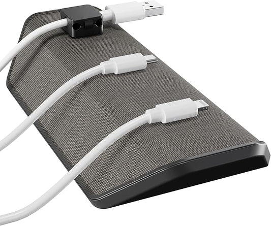 CHARGEWORX Magnetic Cable Organizer – Weighted Non-Adhesive Cord Holder with 3 Magnetic Clips for USB-C, Lightning & MagSafe Cables – Desk, Office & Nightstand Cable Management