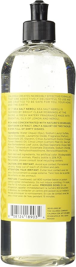 Caldrea Dish Soap, Sea Salt Neroli, 16 oz