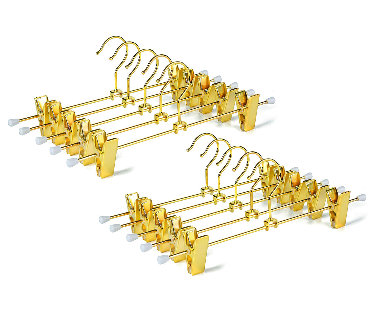 Amber Home 20 Pack Shiny Gold 12 Inch Metal Pants Skirts - Image 1