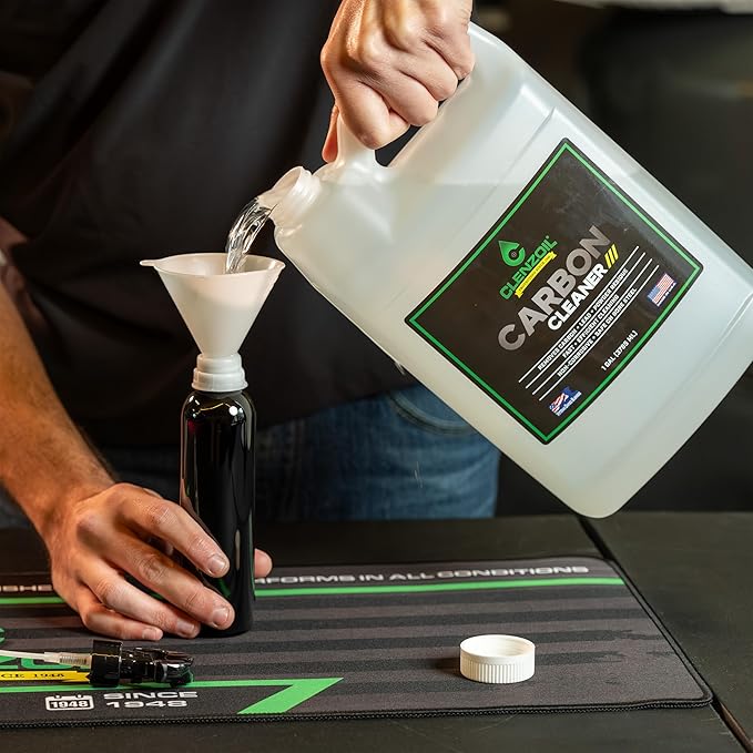 Clenzoil Carbon Cleaner Gallon Refill Kit | Bulk Water-Based Firearm Cleaning Solution with Refillable Bottles, Trigger Sprayer & Funnel