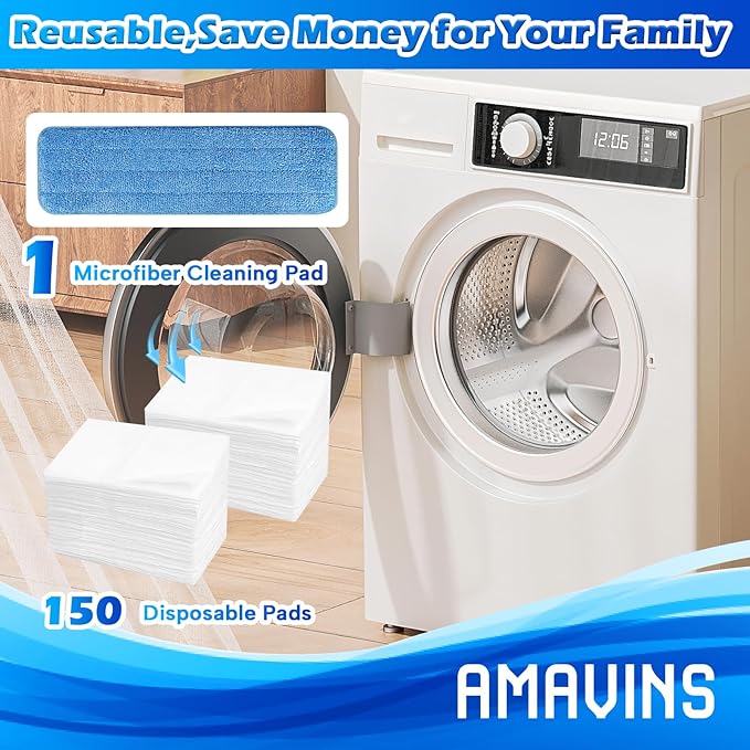 3 Pack Microfiber Cleaning Pads, Reusable Microfiber Mop Pads for 18 Inch Mop, Hardwood Floor Replacement Cleaning Mop Pads, Machine Washes