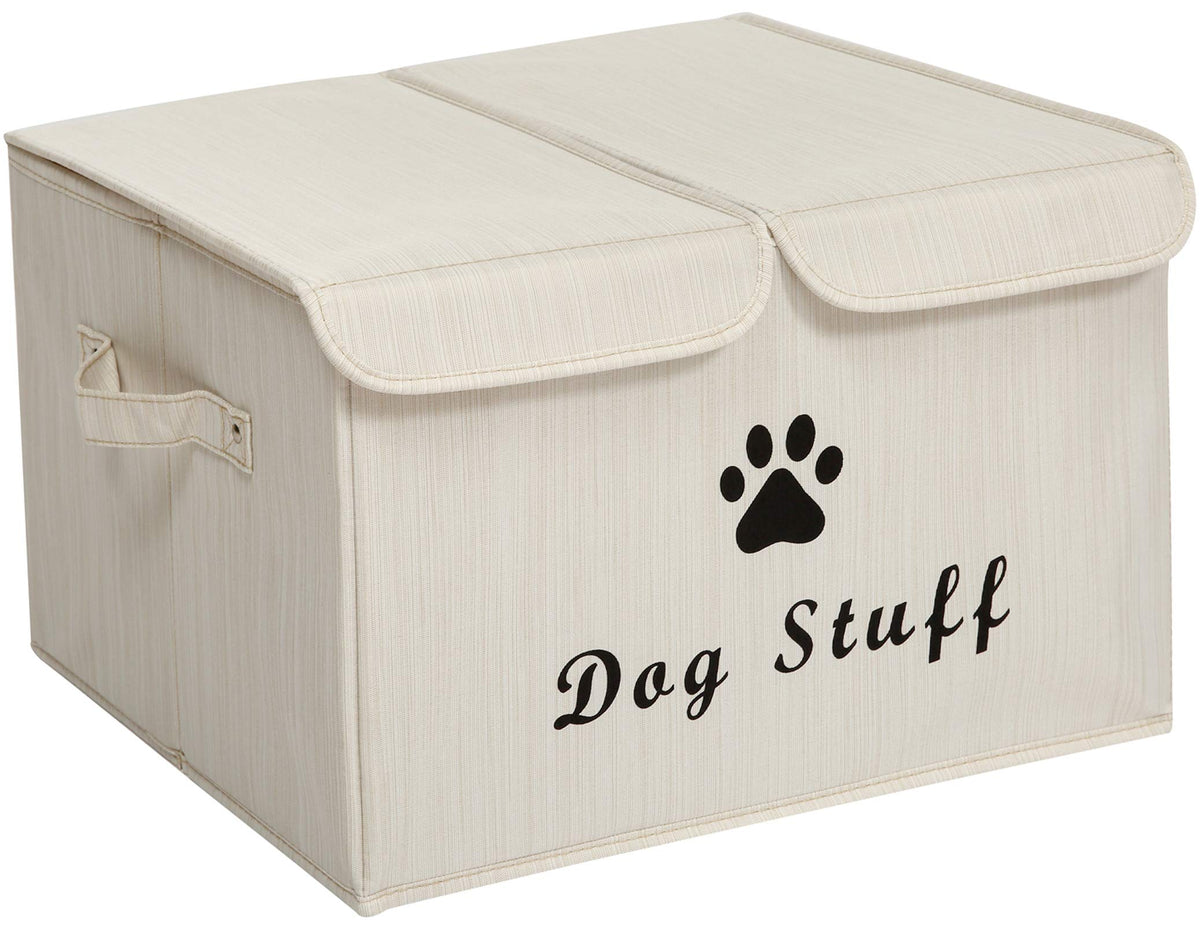 Morezi Dog Toy Box with lid Dog Storage Organizer Perfect Basket - Image 1