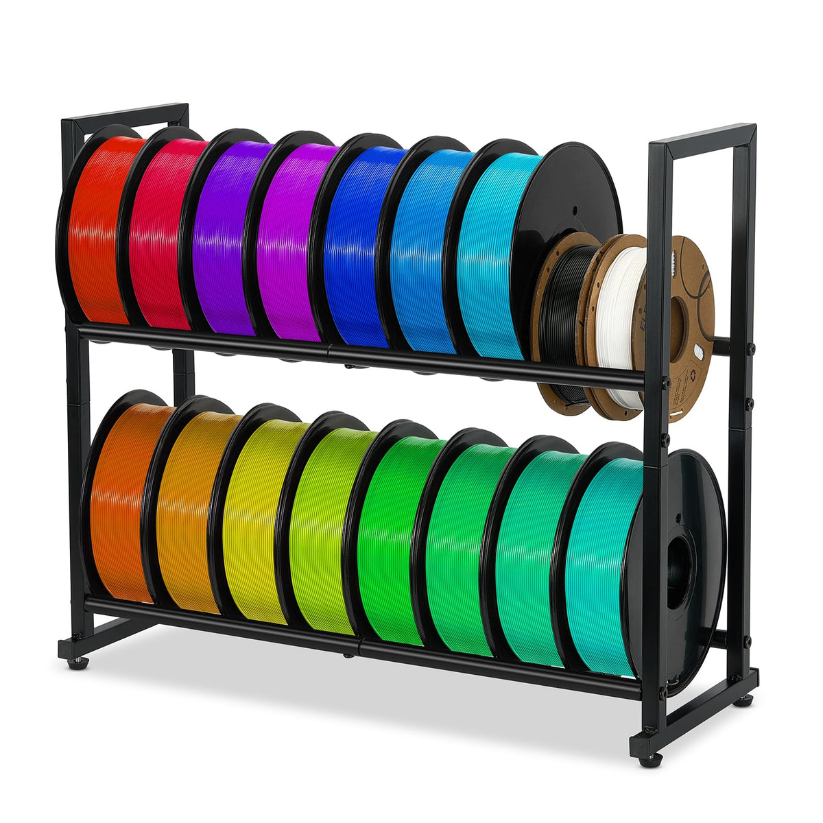 2 Tier 3D Printer Metal Filament Storage Rack for 16 - Image 1