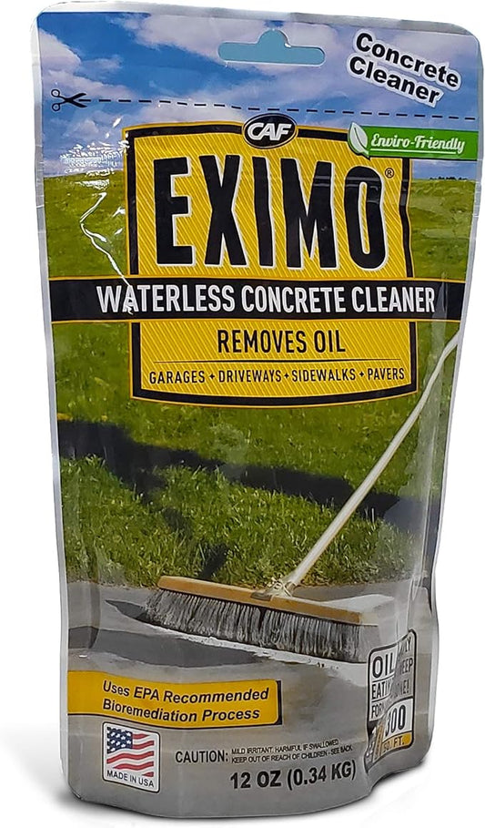 CAF Outdoor Cleaning EXIMO® Waterless Concrete Cleaner for Driveway, Garage, Basement, and Walkway Surfaces (0.75lbs)