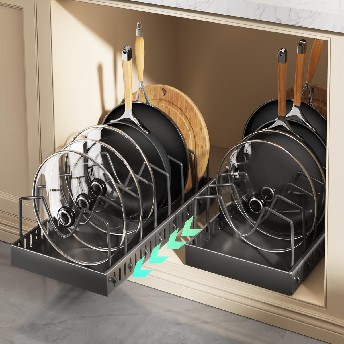 Lozovin Pull Out Pots and Pans Organizer Under Cabin | All Products - Image 1