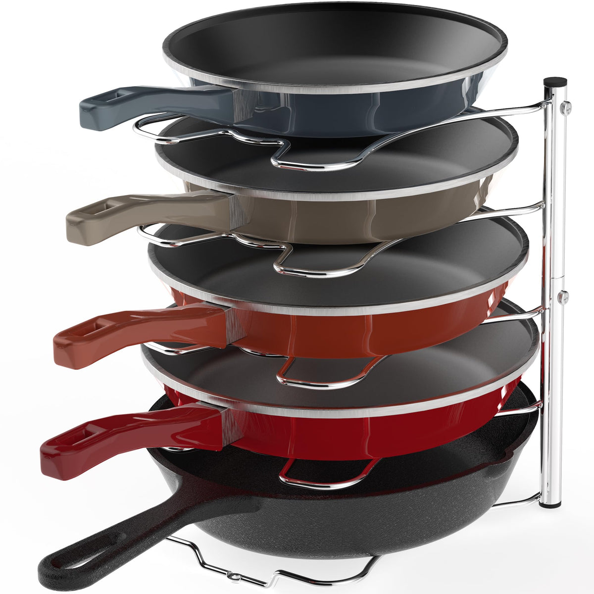 Simple Houseware Cabinet Pantry Pot and Pan Organizer Holder - Image 1
