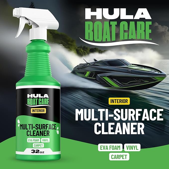 Hula Multi-Surface Cleaner — EVA Foam, Vinyl and Carpet, 32 oz — Boat Deck, Sea Deck and Marine Interior Cleaner, Biodegradable, Made in USA