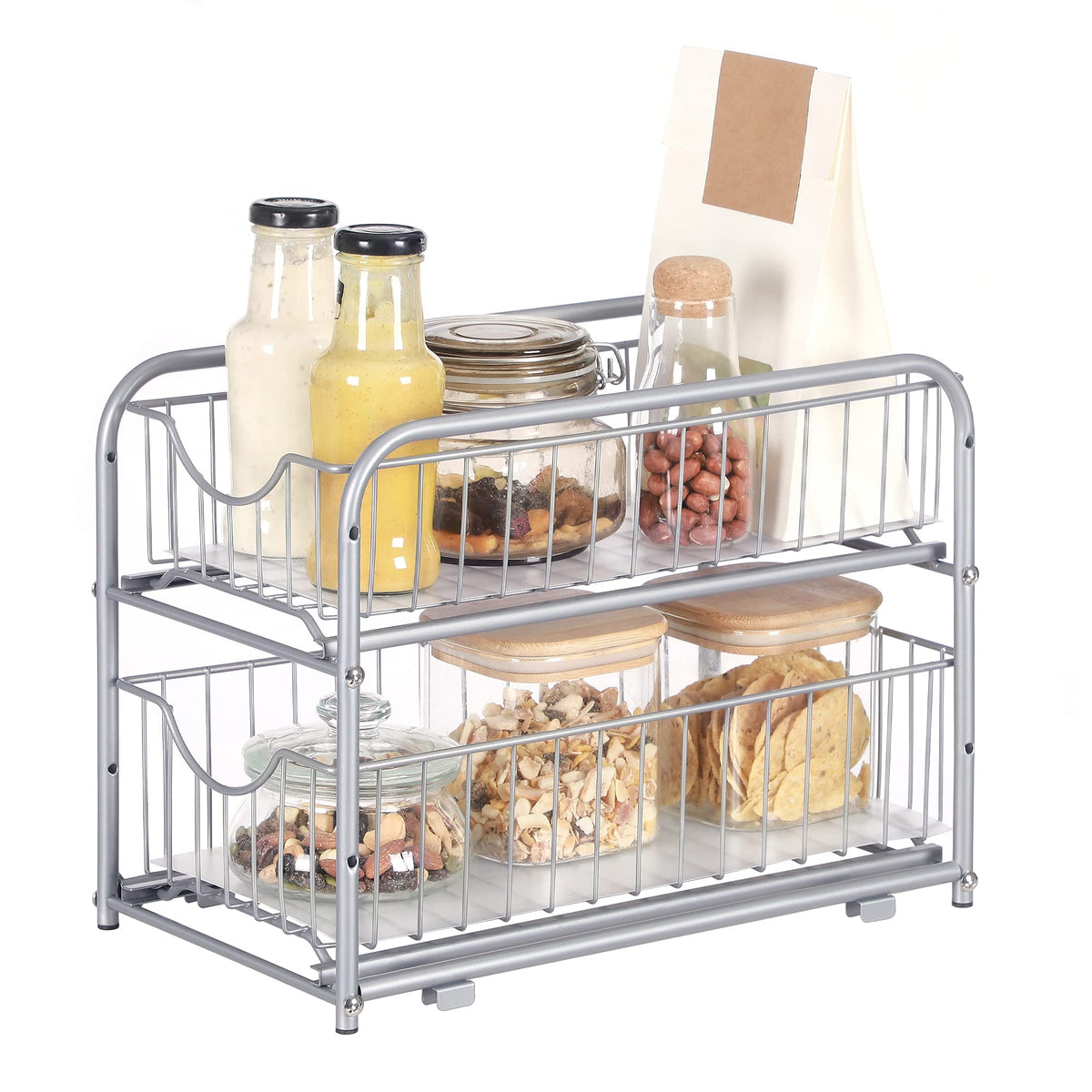 SONGMICS Pull Out Cabinet Organizer, 2-Tier Stackabl | All Products - Image 1