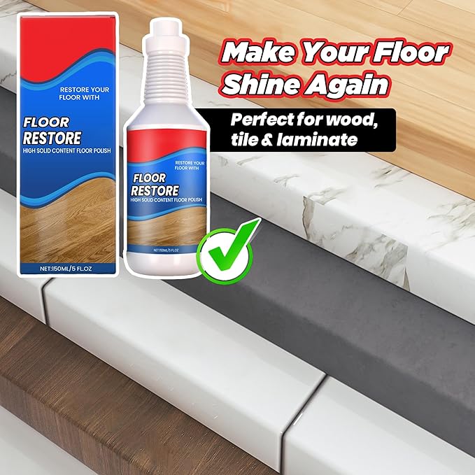 Floor Restore Cleaner - Floor Restorer & Polish for Tile, Shine Wood, Laminate, Vinyl, Bamboo - Flooring Protection Agent (3 pcs)