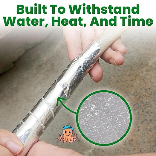 ECOHomes Aluminum Butyl Tape, Waterproof Aluminum Foil Tape for Leaks (4 Inch Wide) | Butyl Seal Tape for Roofs, Gutter Repair, Gutter Holes, Pipes, Metal Roof Patch, RV, Plumbing and Outdoor Sealing