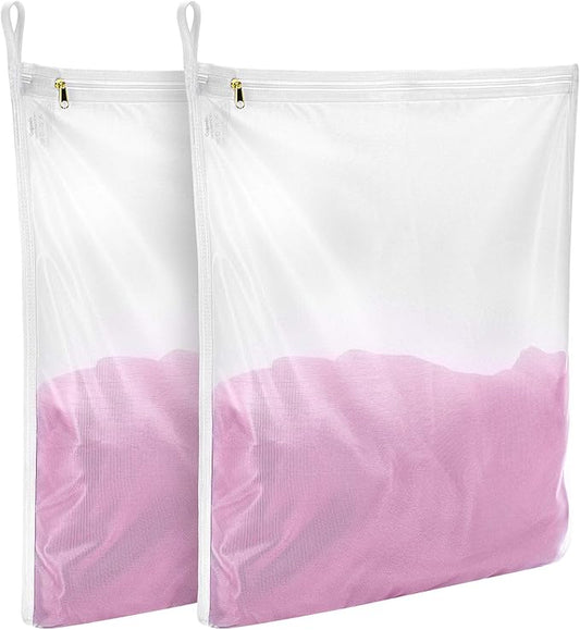 GOGOODA Delicates Laundry Bags, Fine Mesh Wash Bag for Lingerie, Underwear, Bra, Silk, Socks with Hanging Loop