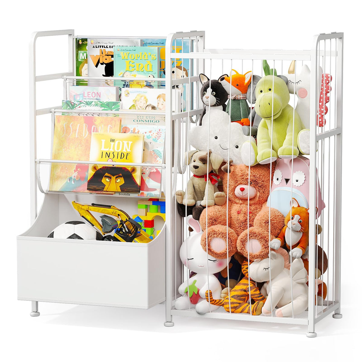 BBLIKE Kids Bookshelf and Toy Storage with Toy Bins - Image 1