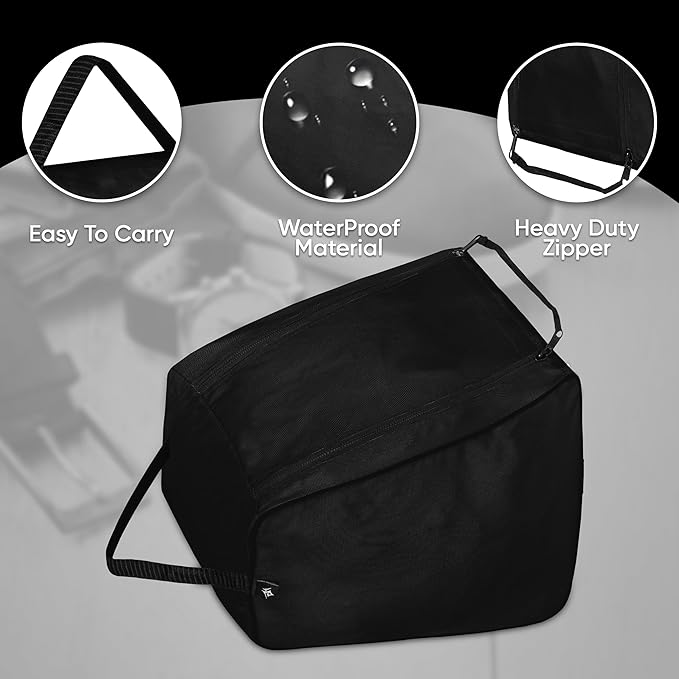Shoe Bag Waterproof Sports Golf Boot Bag | Odor-Resistant Gym Kit Organiser Storage | Hiking Travel Dust-Proof Storage Bag for Wellington, Cowboy, Football, Rugby, Cricket Shoe (Black)