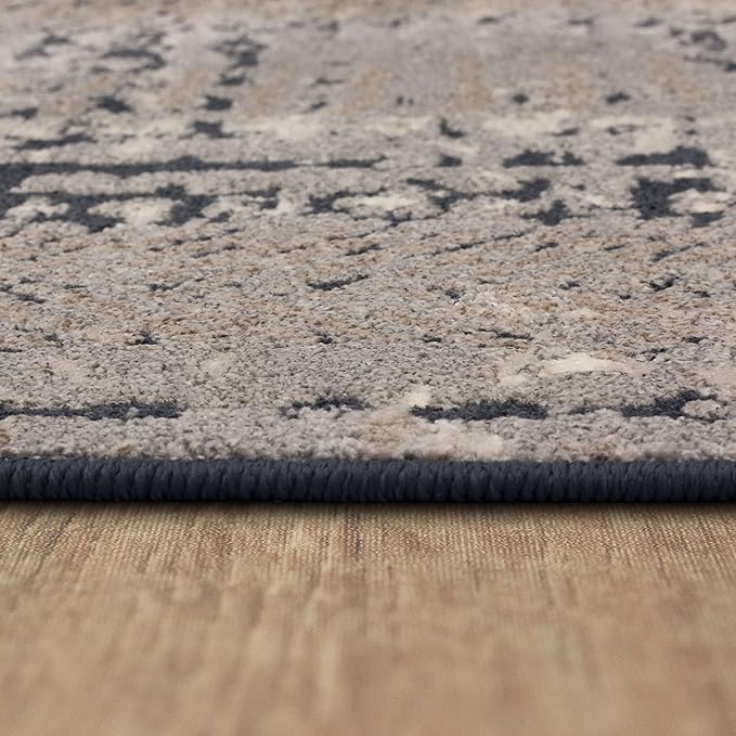 Mohawk Home Dutton Modern Abstract Stripe Gray 2' 1" x 5' Area Rug Perfect for Kitchen, Living Room, Dining Room