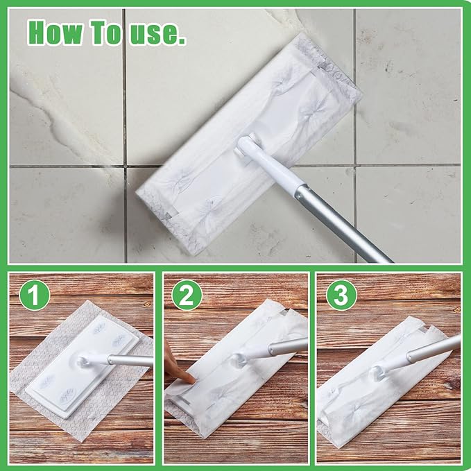 Zubebe 600 Pcs Sweeper Dry Mop Refills Disposable Mop Pad Refills, Floor Wipes Dry Sweeping Cloths Dry Duster Cloths for Floor Cleaning and Mopping