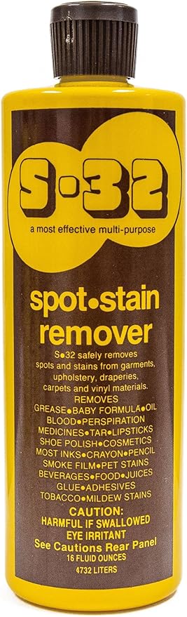 S-32 Spot Stain Remover, Safely Removes Stubborn Spots and Stains, Commercial Use, Household Needs, 15.2 Ounces, 4 Pack