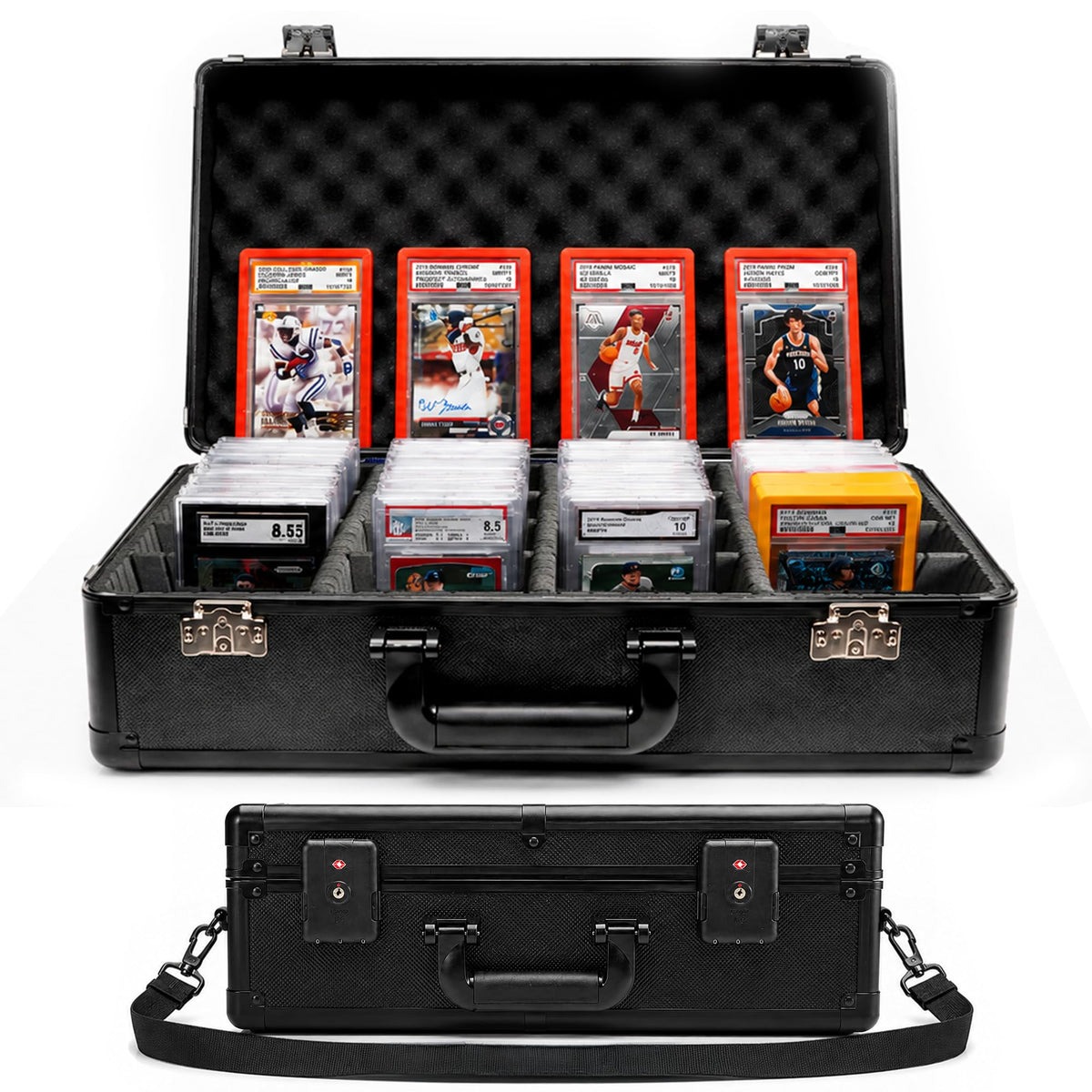 Graded Card Case 4-Row PSA Slab Case with TSA Lock, 12 Foam - Image 1