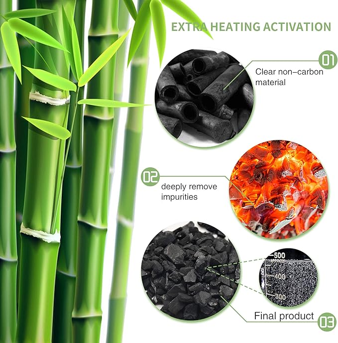6 Pack Bamboo Charcoal Air Purifying Bag, Activated Charcoal Bags Odor Absorber, Moisture Absorber, Natural Car Air Freshener, Shoe Deodorizer, Odor Eliminators For Home, Pet, Closet