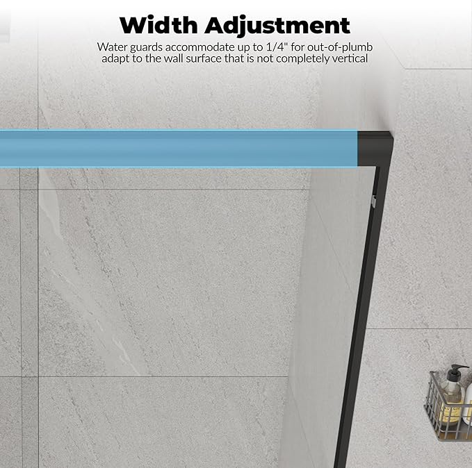Glass Shower Door 56–60 Inch W × 72 Inch H, Sliding Shower Door with 6mm Tempered Glass, Smooth Glide Shower Glass Door for Contemporary Bathroom
