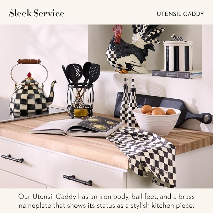 MACKENZIE-CHILDS Utensil Caddy, Sturdy Cutlery Organizer for Table or Countertop