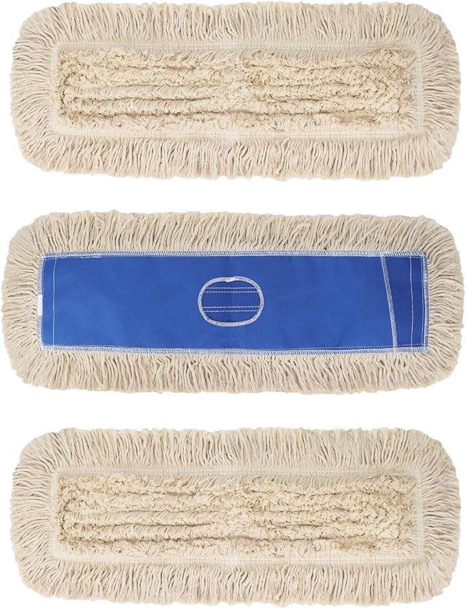 36 Inch Dust Mop Replacement Head: Microfiber Dust Mop Head Refills, Industrial Commerial Heavy Duty Mopping Head Sweeper Replacement for Janitorial Supplies & Hardwood Floor Cleaning, Blue (3 Pack）