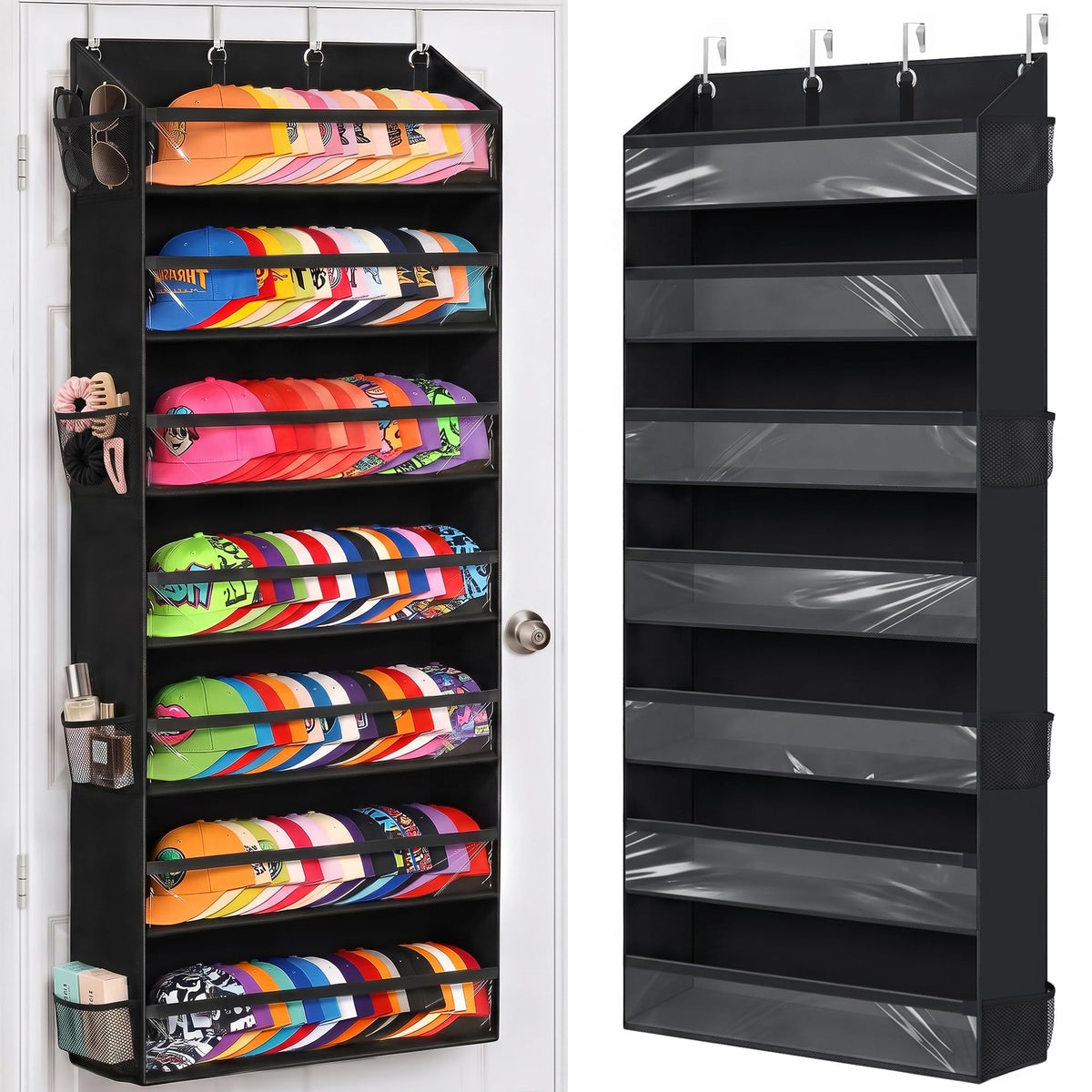 Over the Door Hat Organizer, Hat Rack for Baseball Caps - Image 1