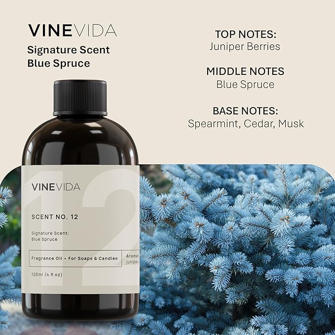 VineVida 4oz Blue Spruce Fragrance Oil - Made in USA Candle & Soap Scents