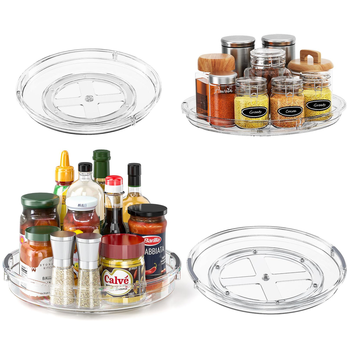 LAMU 4 Pack Lazy Susan Organizer Turntable for Cabin | All Products - Image 1