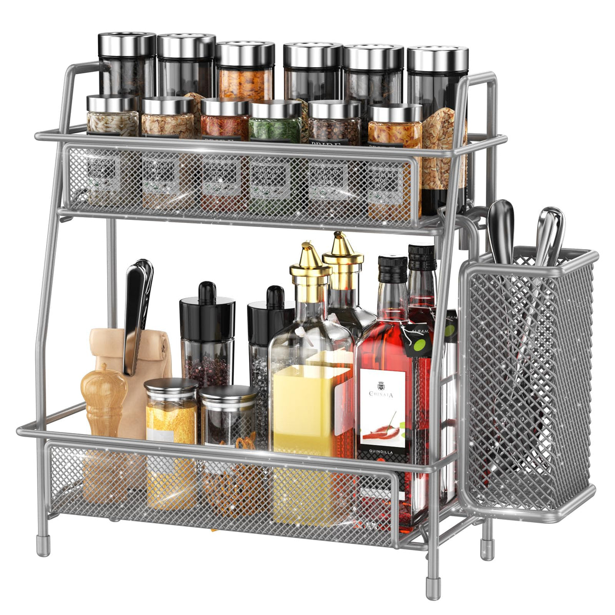 LEMIKKLE Spice Rack Organizer for Kitchen Counter, Spices - Image 1
