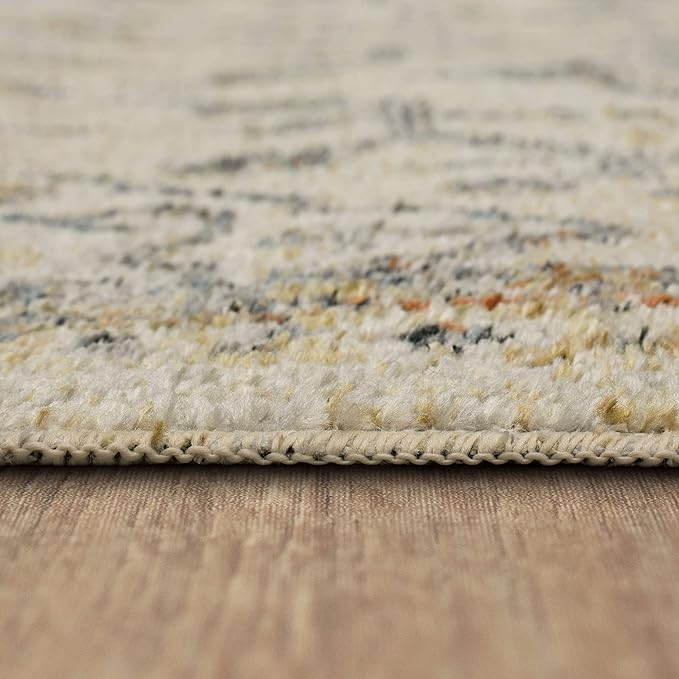 Mohawk Home Garrett Floral Ornamental Cream 2' x 10' Area Rug Perfect for Living Room, Dining Room, Office