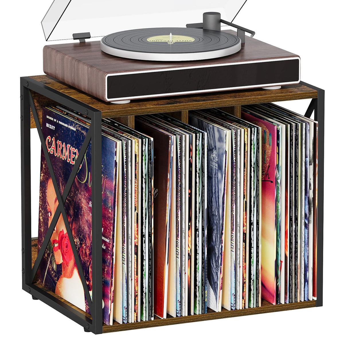 Vinyl Record Storage,Vinyl Record Holder Up to 80-100 Albums - Image 1