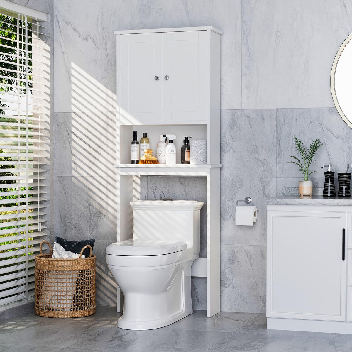 Over the Toilet Storage Cabinet, Bathroom Storage | Home Organization - Image 1