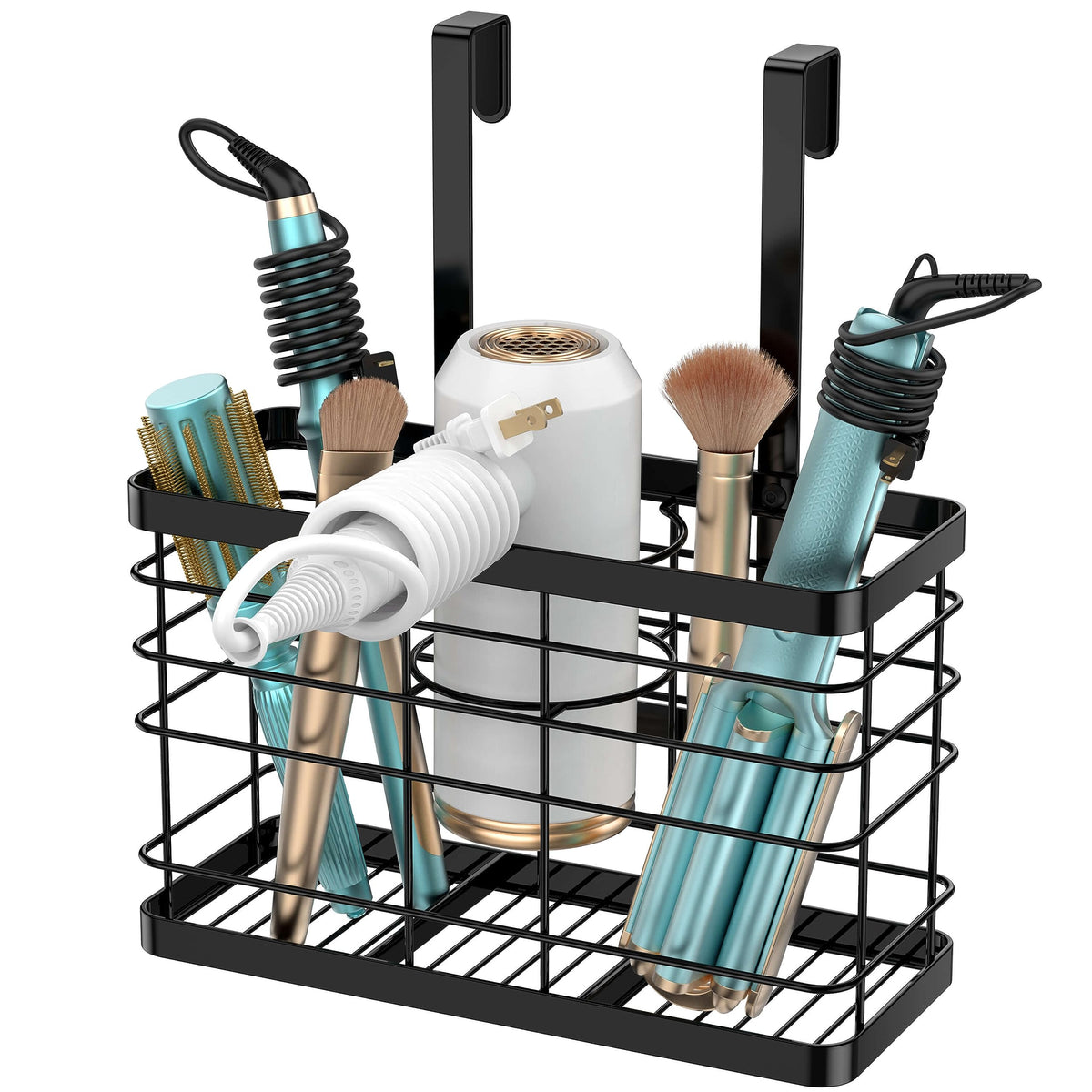 Hair dryer holder cabinet door - Hair tool organizer wall mount - Image 1
