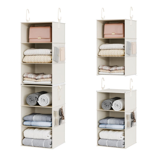 StorageWorks Hanging Closet Organizer, 6-Shelf with 2-in-1 Design - Image 1
