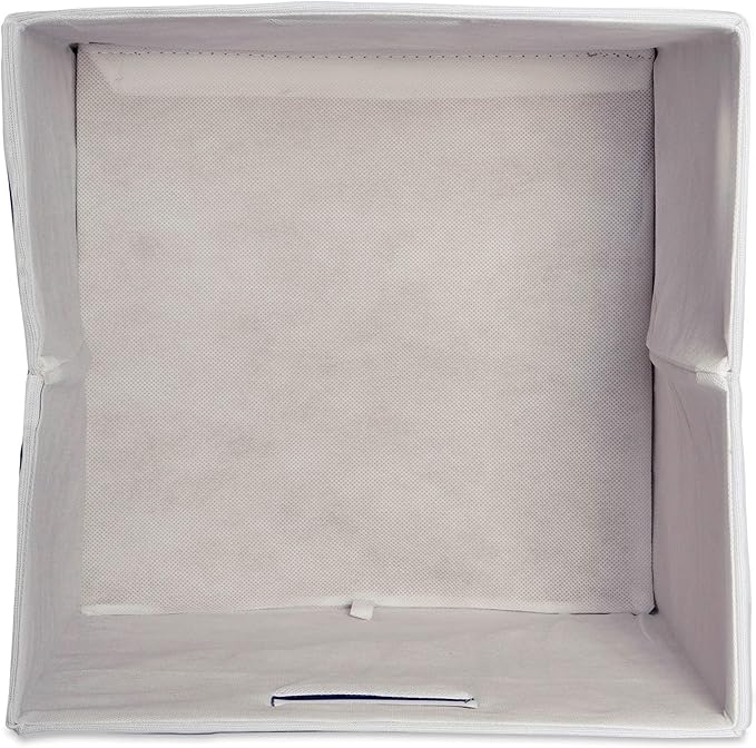 DII Polyester Cube Storage Collection Hard Sided Collapsible, 11x11x11, Nautical Blue