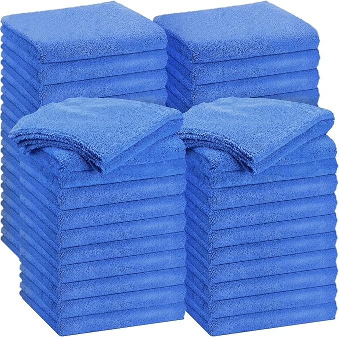 Shimeyao 30 Pcs 12 x 16 Inch Edgeless Microfiber Plush Towels for Cars Detailing Drying Wash Polishing Absorbent Cleaning Cloths, 500 GSM