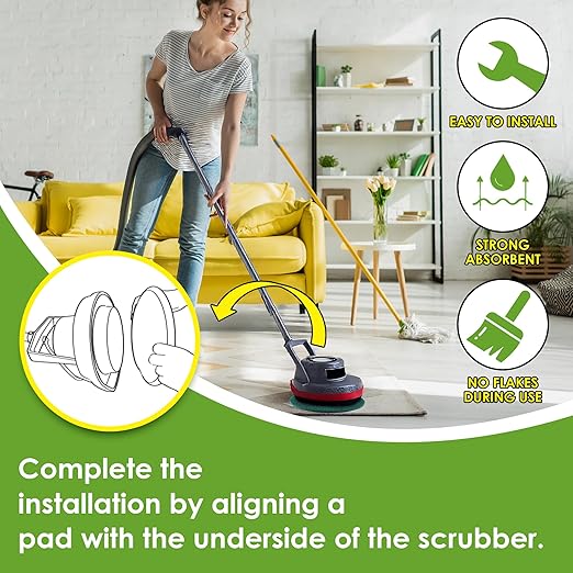6 Pack 12" Floor Machine Pads Compatible with Oreck Commercial 550MC Orbiter Scrubber Machine, Microfiber Carpet Bonnet, Floor Buffer Pad for Deep Cleaning Tile (Stripper & Bonnet & Buffer)