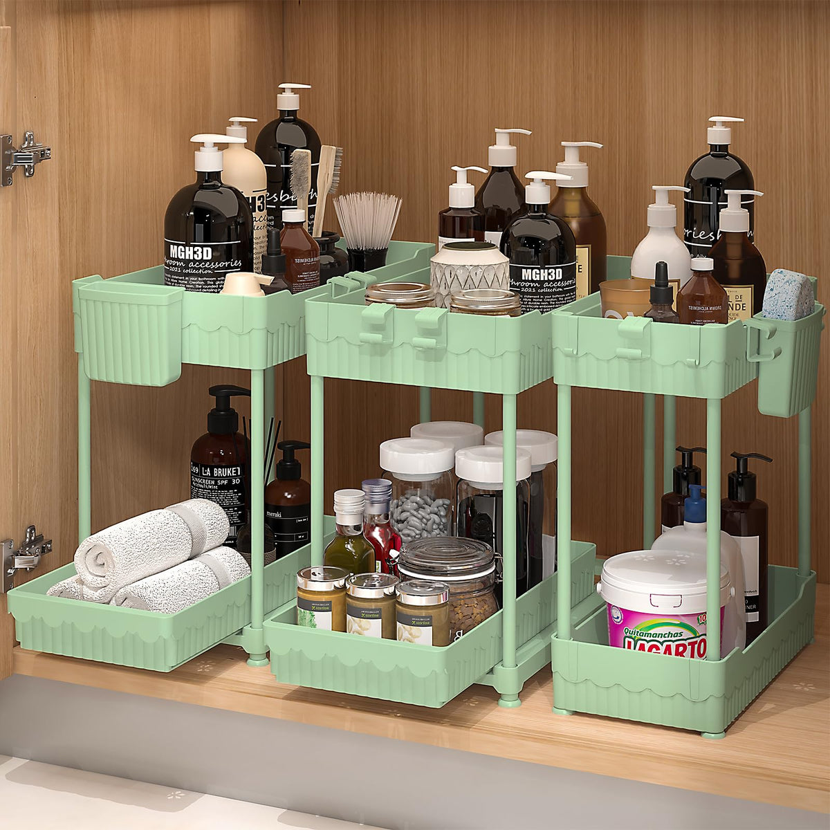 Sevenblue 3-Pack 2-Tier Under Sink Organizers with S | All Products - Image 1