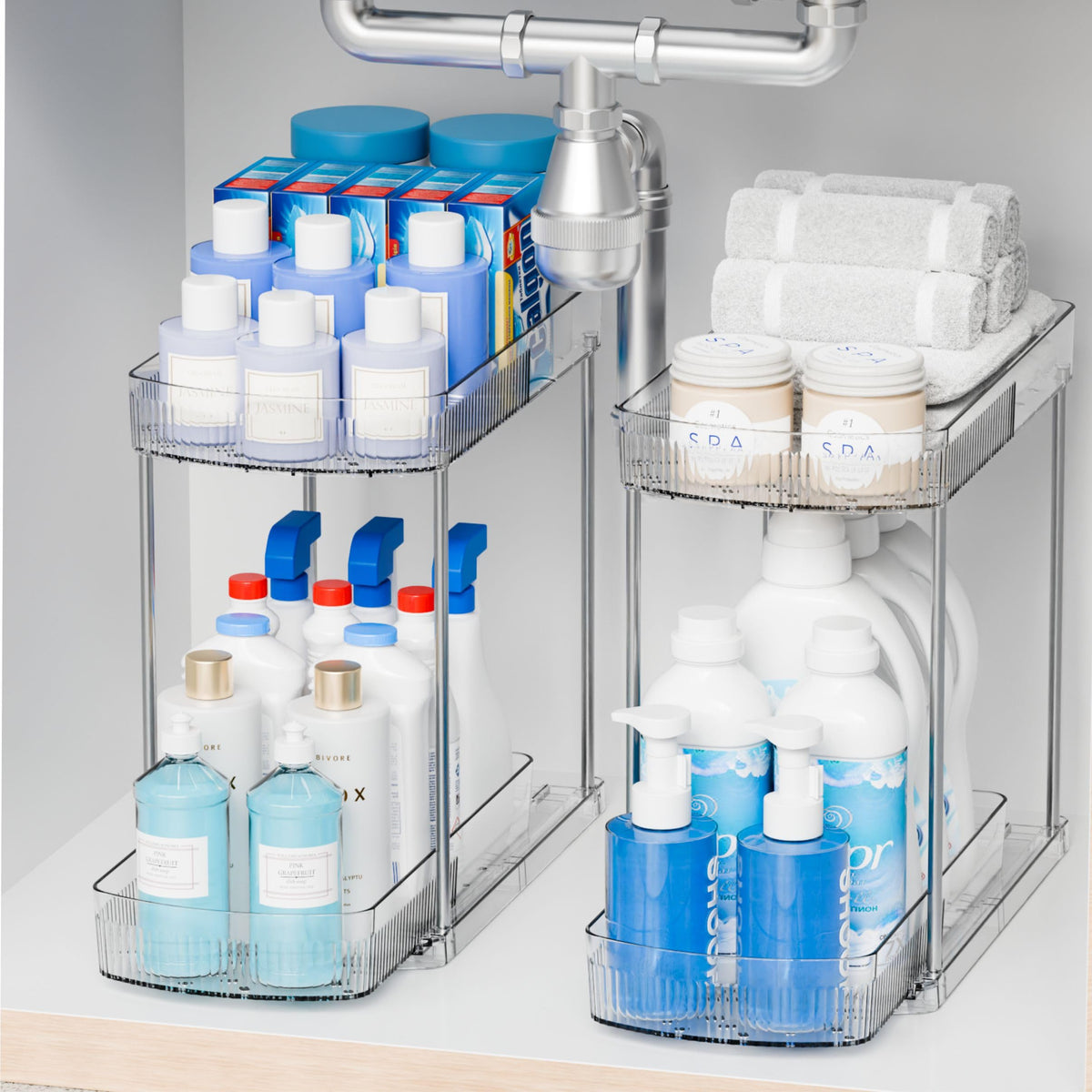 2 Pack Large Pull Out Bathroom Organizers and Storag | All Products - Image 1