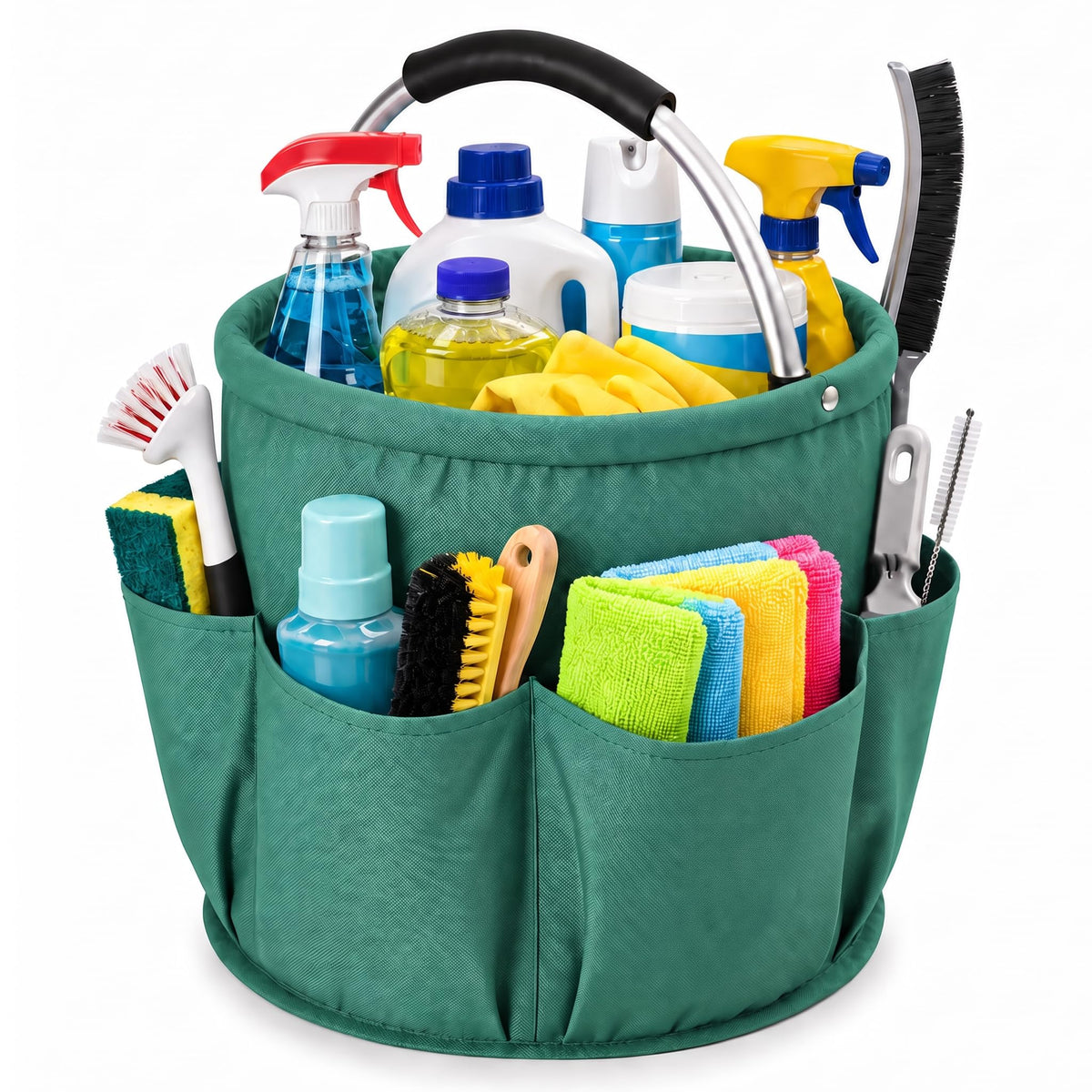 Cleaning Caddy with Handle,Cleaning Supplies Organizer Bucket - Image 1