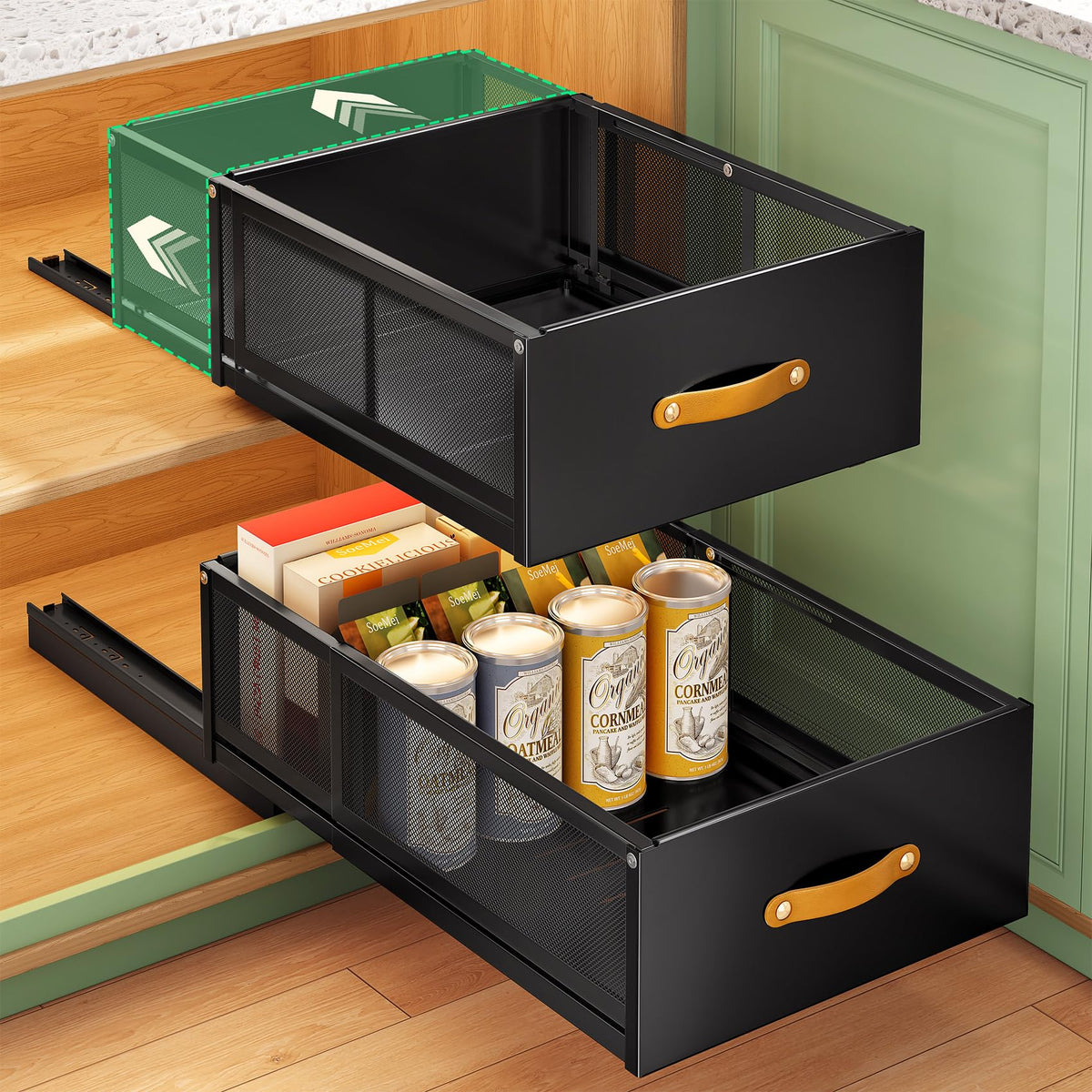 Pull out Cabinet Organizer, 2-Pack | Home Organization - Image 1