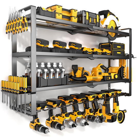 Large Power Tool Organizer Wall Mount for Garage, 4-Tier - Image 1
