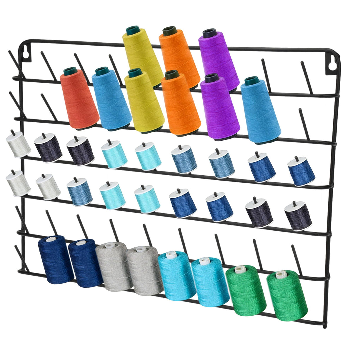 SIBAO 1 Pack Thread Holder Wall Mount - 54 Spools Wall - Image 1