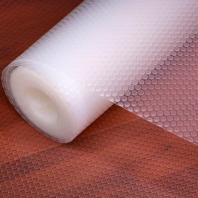 Shelf Liners 22 inch x 20 ft Kitchen Cabinets Liner Non-Stick Drawer Liners Drawer Mats EVA Protector Shelving Cupboard Lining (Clear, 22 inch x 20 ft)