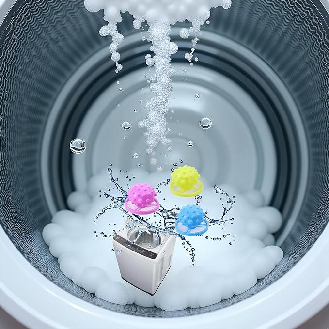 1Pc Random ColorPet Hair Remover for Laundry, Reusable Hair Catcher Laundry Float Lint Trap Mesh Bag Washing Machine Hair Filter Washer, Pet Hair Remover Laundry Portable Hair Remover Washing Balls