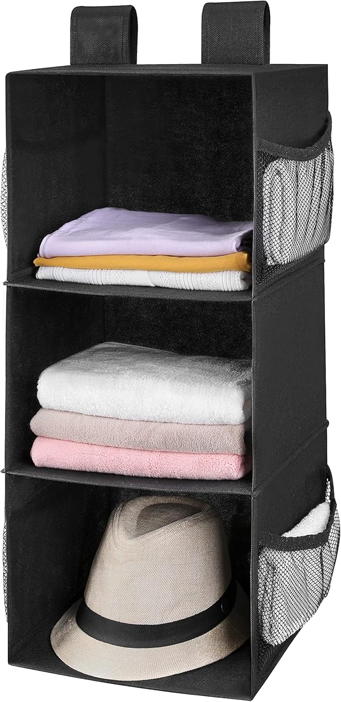 MAX Houser Hanging Closet Organizer, Hanging Sweater Organizer,Foldable Hanging Shelves for Closet