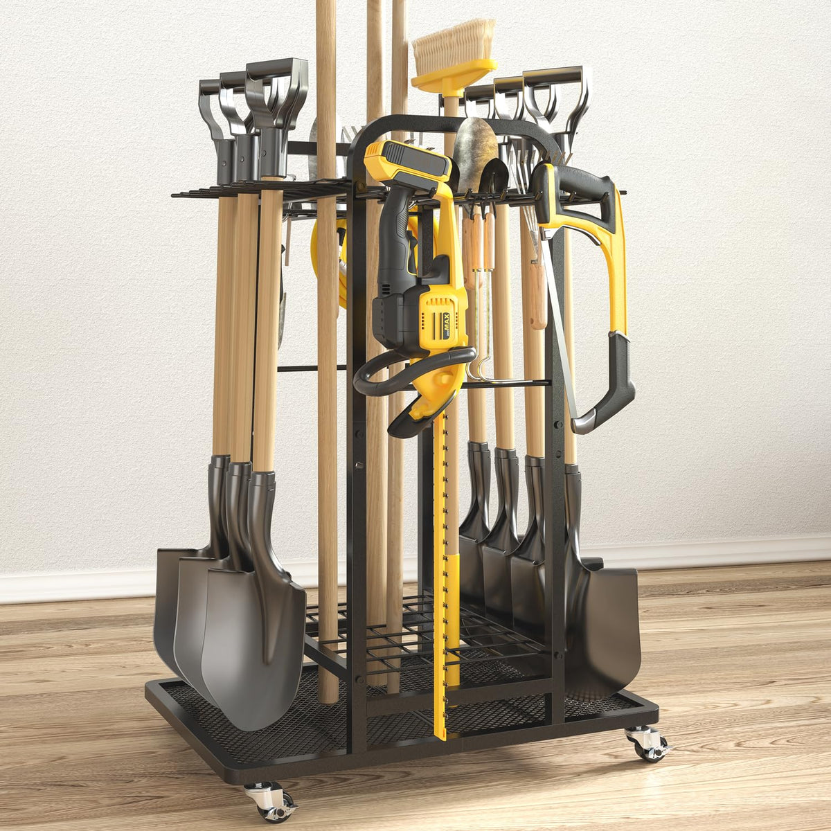 Garden Tool Organizer with Lockable Wheels, Heavy Duty - Image 1