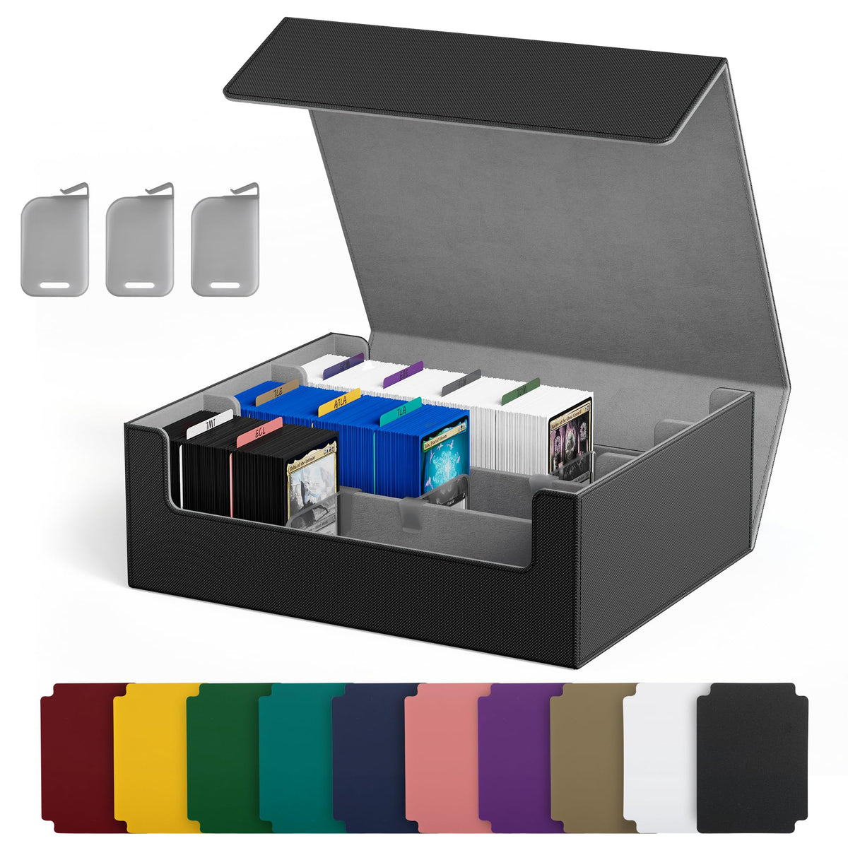 UAONO Trading Card Storage Box Holds 2400+ Cards, Bulk - Image 1